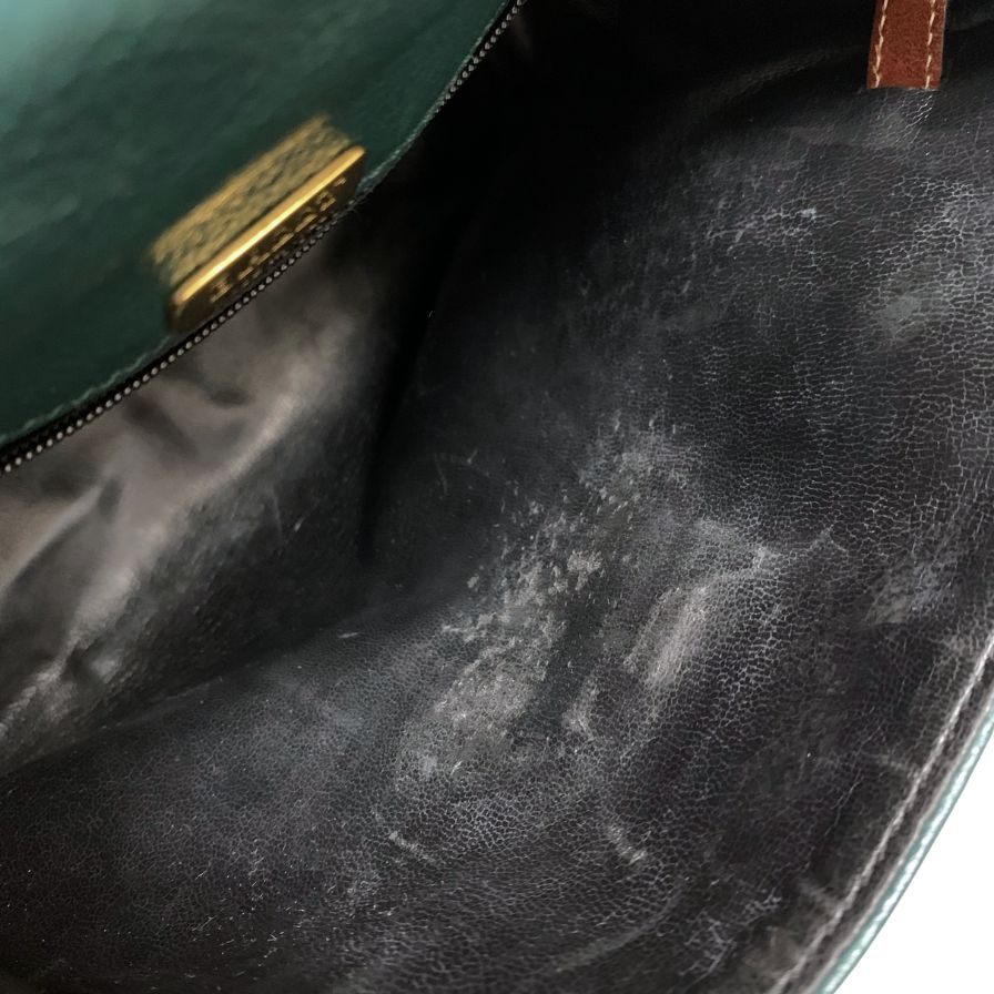 バリー ハンドバッグ ケリー タイプ 2Way レザー バッグ ゴールド金具 グリーン ブラウン BALLY【AFE5】