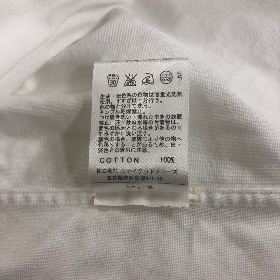 美品◆アクネ ストゥディオズ ボタンダウンシャツ 半袖 メンズ コットン サイズ 46 ホワイト ACNE STUDIOS 【AFB27】
