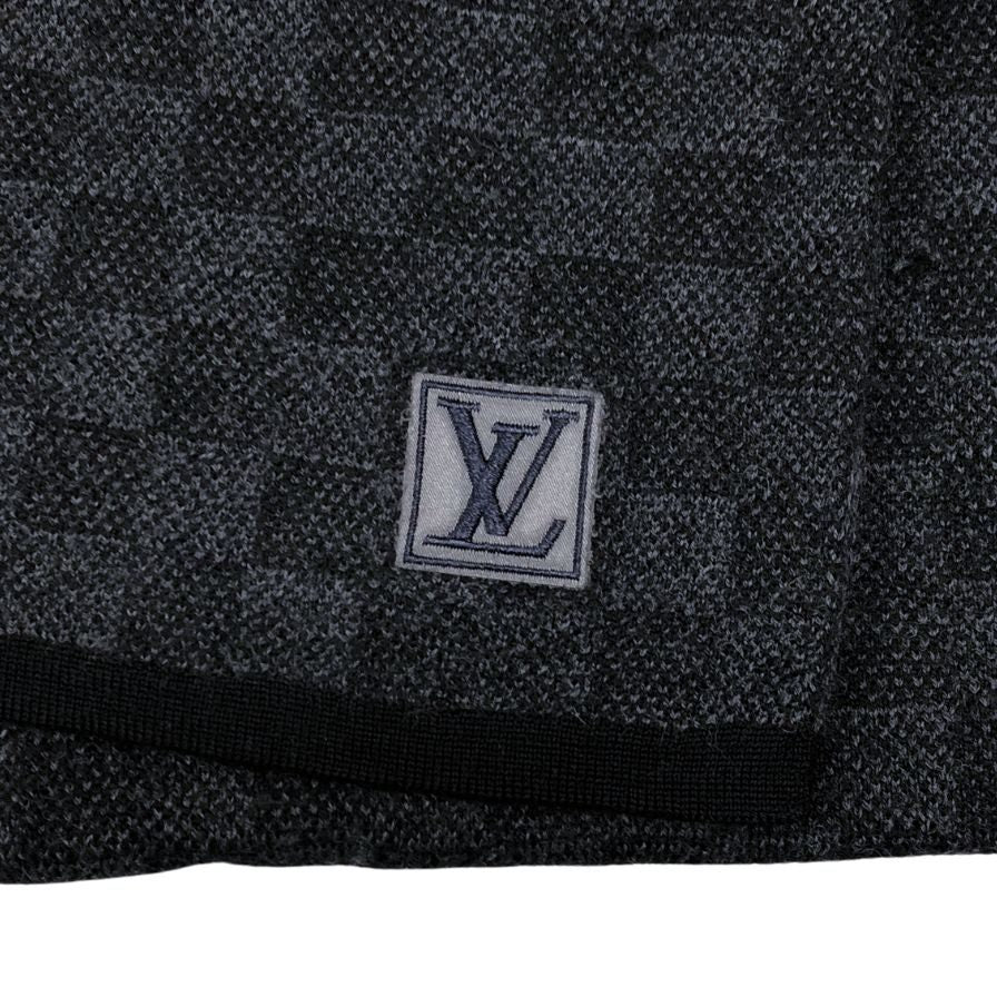 ルイヴィトン ストール M70028 エシャルプ プティ ダミエ グラフィット ウール メンズ ブラック LOUIS VUITTON【AFI21】