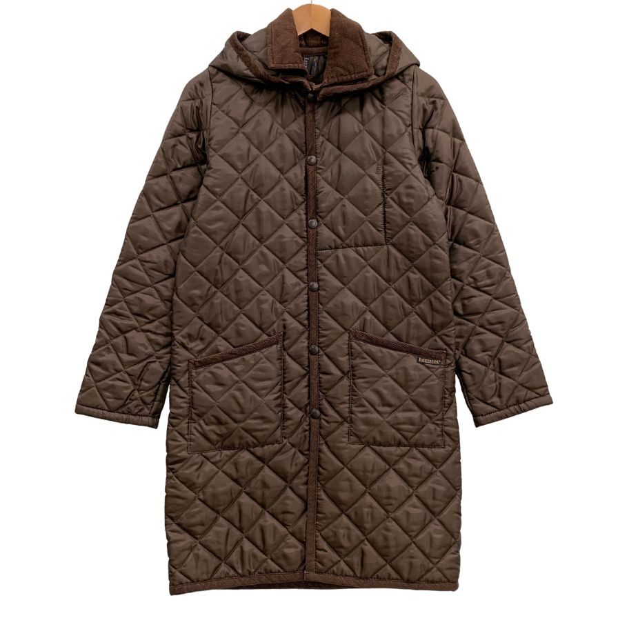 ラベンハム【LAVENHAM】ダッフルコート  レディース　38 極美品◇ラベンハム キルティングハーフコート フード着脱可能