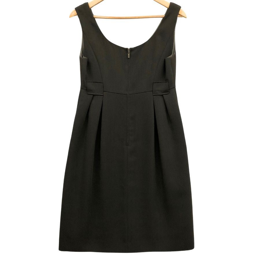 美品◆フォクシー ブティック ワンピース ノースリーブ ドレス サマー ウール オリーブ レディース サイズ40 FOXEY BOUTIQUE 【AFB41】