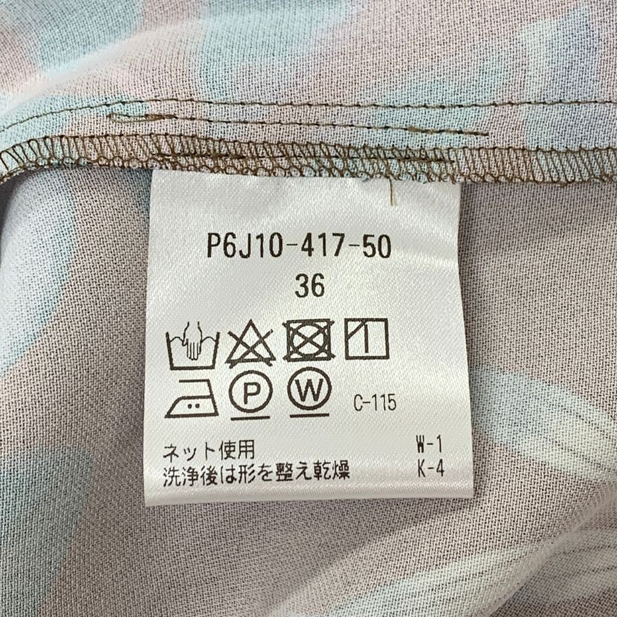 極美品◆エス エッセンシャルズ ワンピース 長袖 総柄 サイズ36 S.ESSENTIALS 【AFB13】