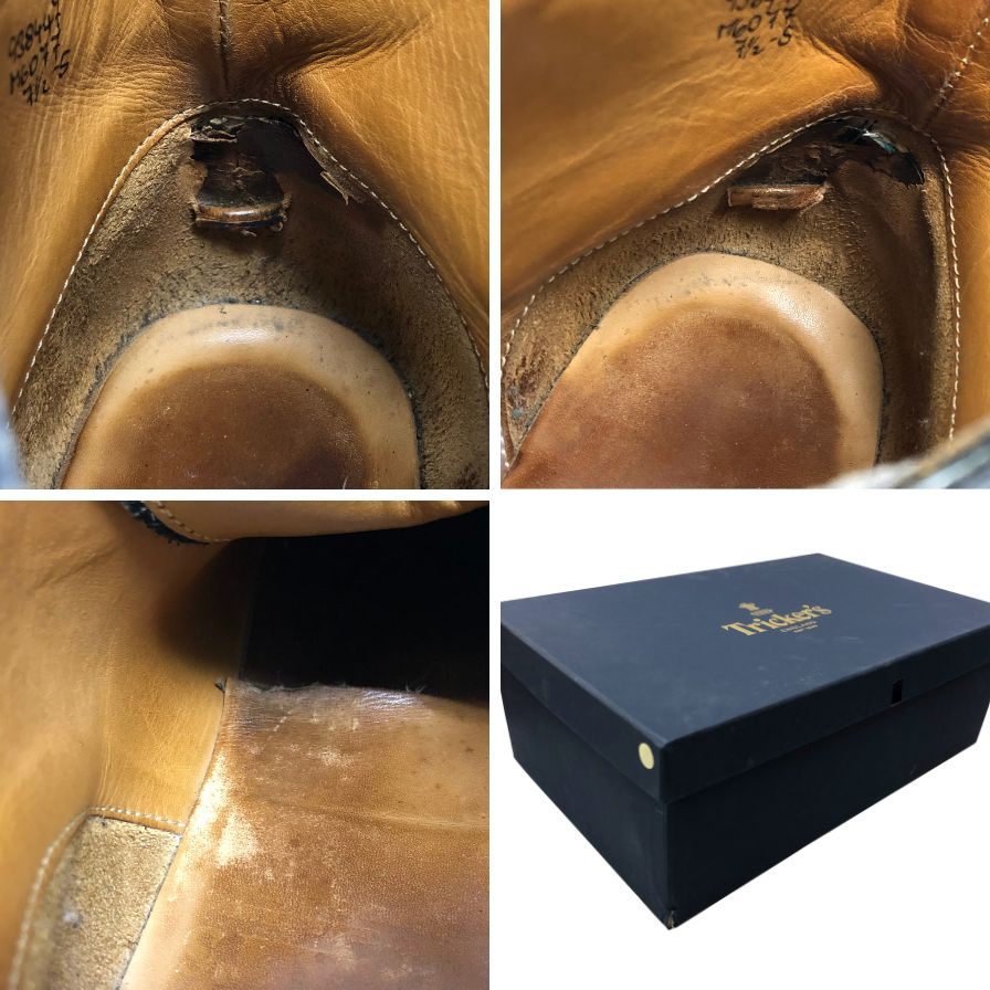 トリッカーズ モンキーブーツ M6077 レザー サイズUK7.5 メンズ ブラック Tricker’s 約26.0cm【AFD15】