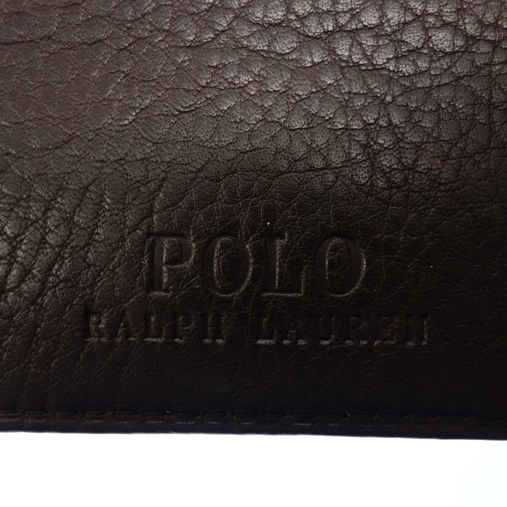 極美品◆ポロラルフローレン カードケース レザー 茶系 POLO RALPH LAUREN【AFI17】