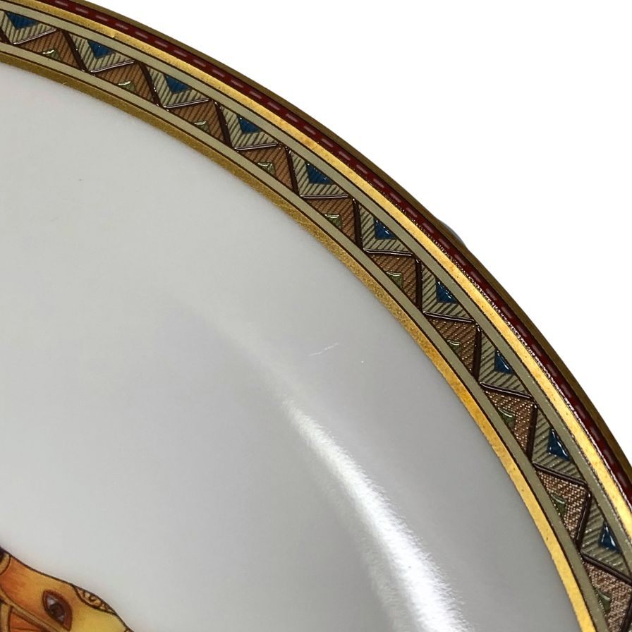エルメス プレート シュヴァルドリアン ホース ホワイト 約17㎝ HERMES【AFI28】【中古】