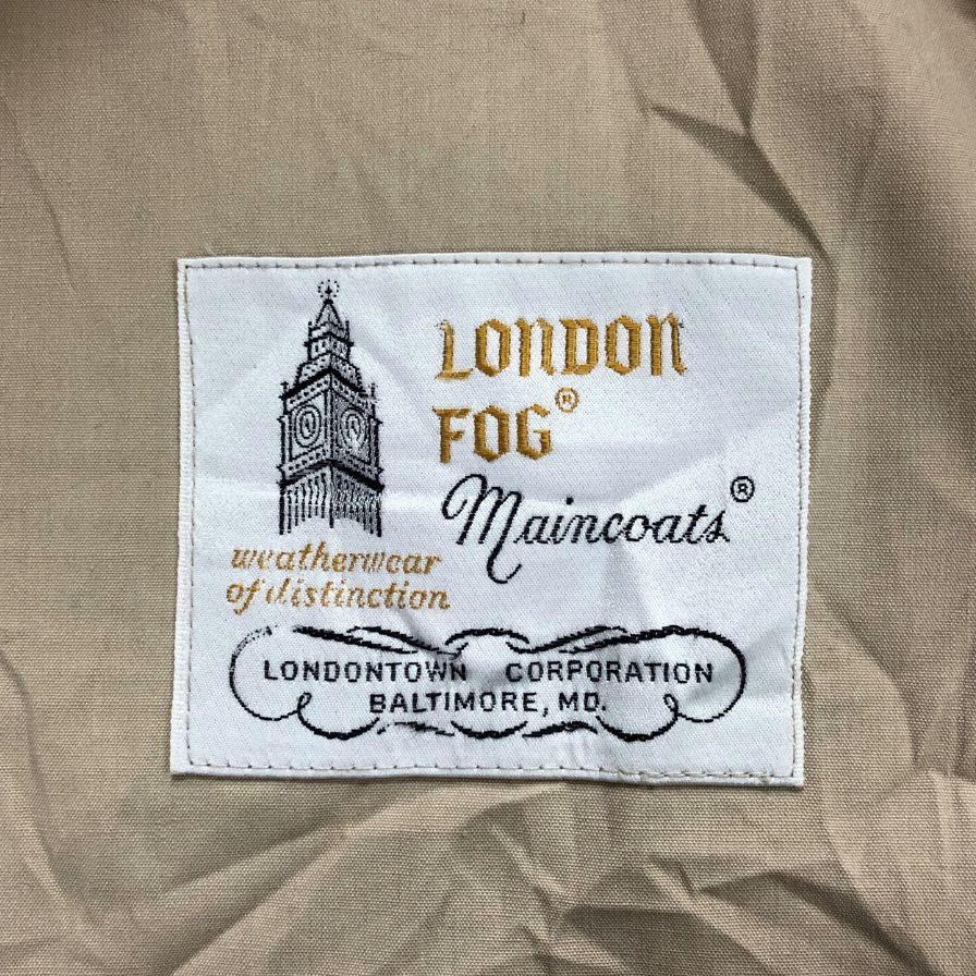 中古◆ロンドンフォグ バルカラーコート 70S ベージュ メンズ サイズ 40 LONDON FOG 【AFB37】