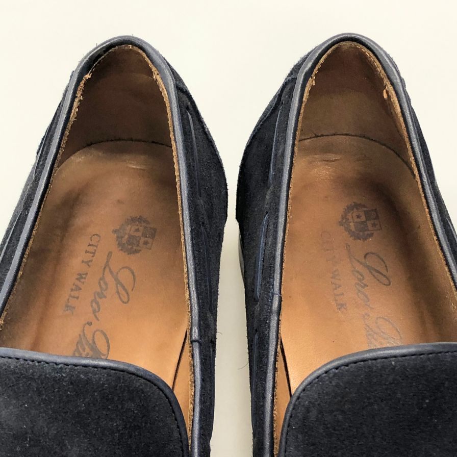 ロロピアーナ タッセルローファー CITY WALK スエード ネイビー サイズ39 Loro Piana 約24.0cm【AFD15-2】