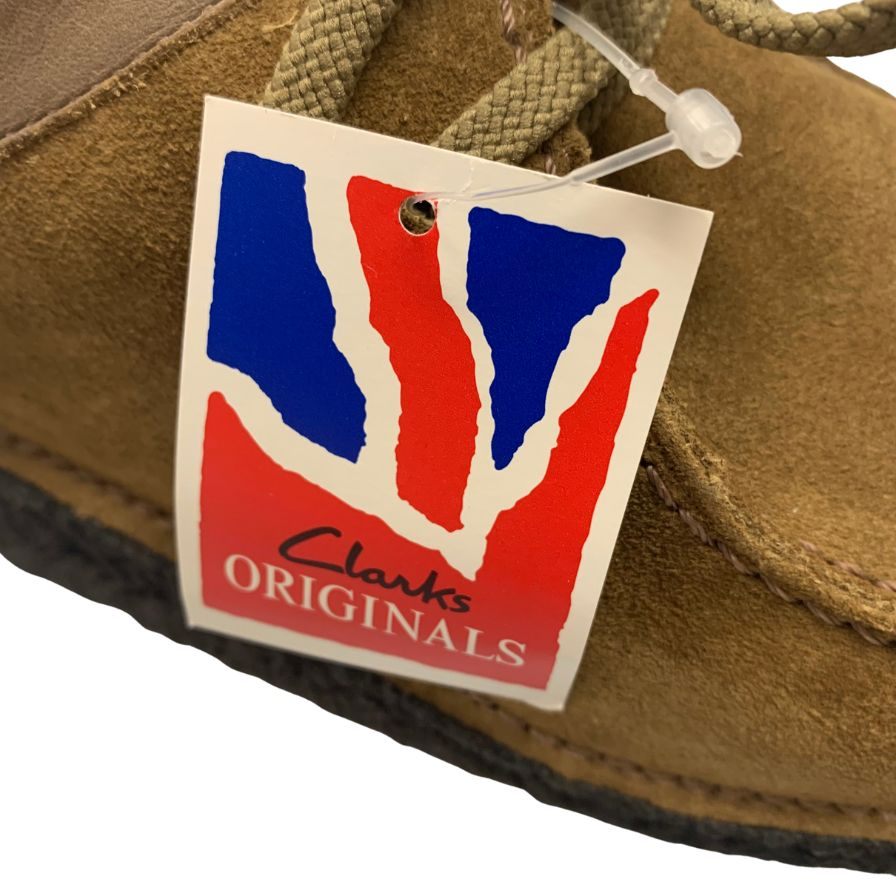 新品同様◆クラークス レザーシューズ スエード ワラビー ブラウン メンズ サイズ7 Clarks Wallabee【AFC33】