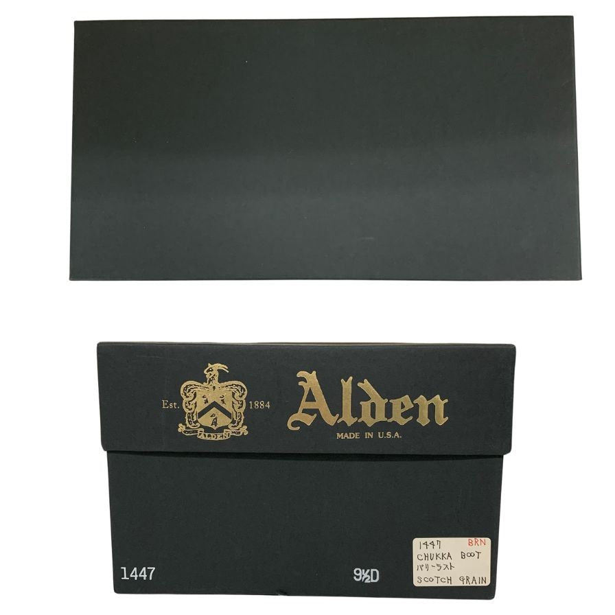 オールデン 1447 チャッカ グレインカーフ クレープソール サイズ9.5D ALDEN ブーツ 約27.5cm【LA】【中古】