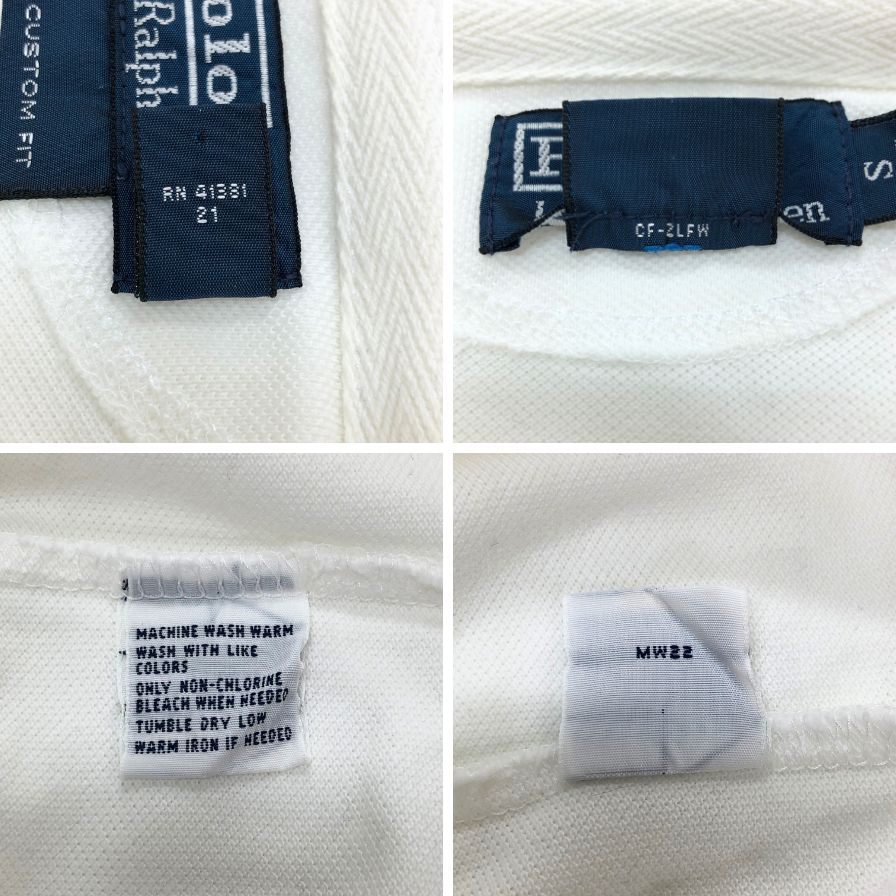 中古◆ポロ バイ ラルフローレン ビッグポニー 鹿の子 ポロシャツ レディース サイズS ホワイト POLO by Ralph Lauren 【AFB17】