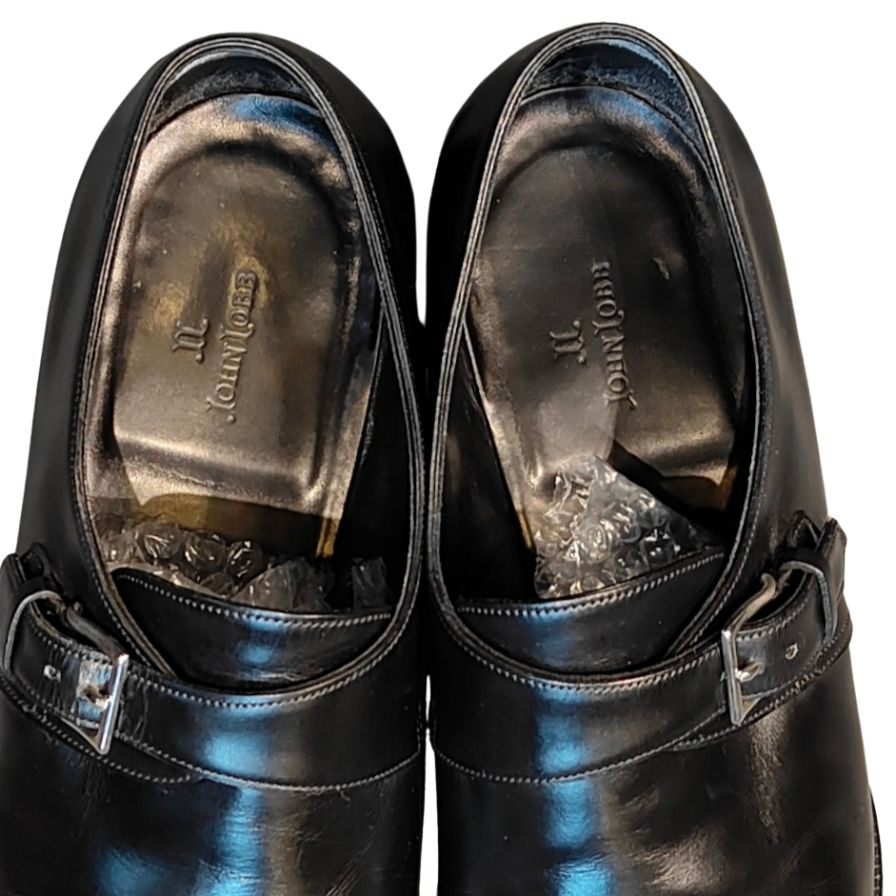 ジョンロブ レザーシューズ マッタ2 シングルモンクストラップ メンズ サイズUK9.5EE 7000ラスト ブラック JOHN LOBB MATTA2 ビジネスシューズ 約28.0cm【LA】【中古】