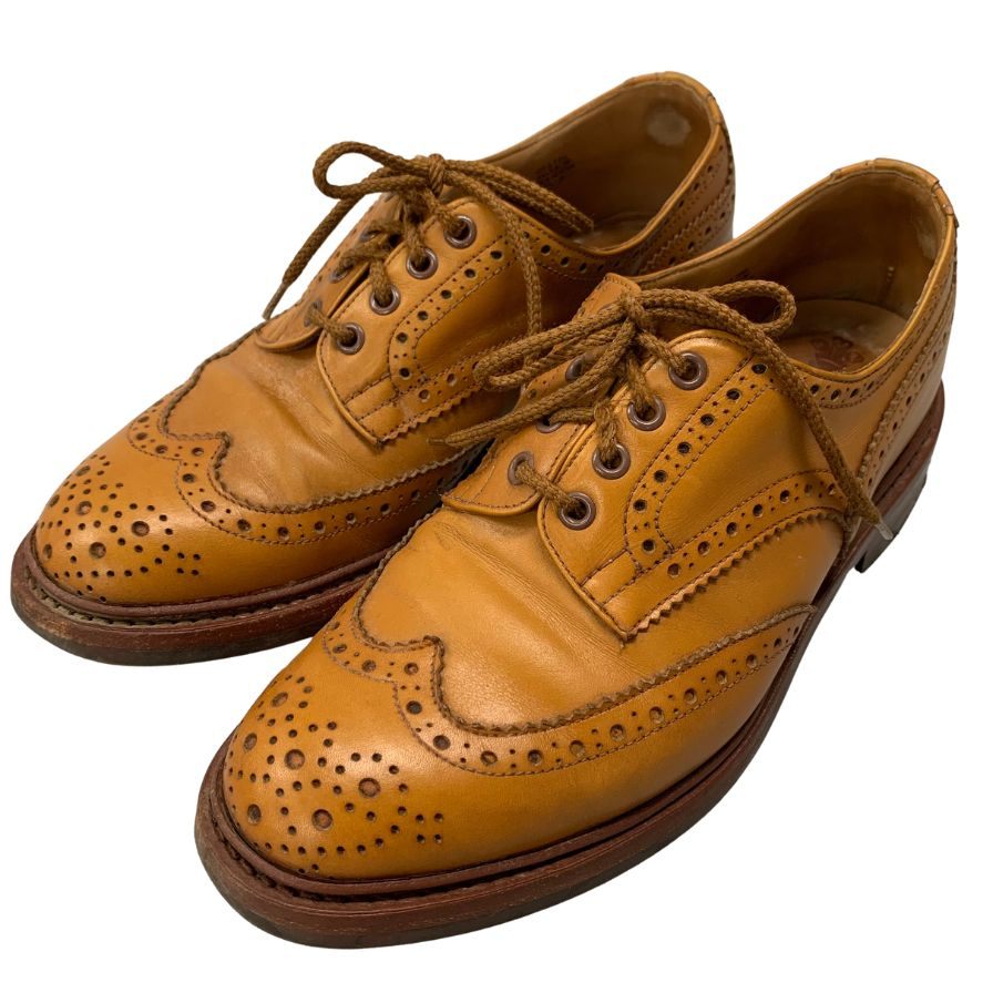 トリッカーズ レザーシューズ バートン ウイングチップ 75633 サイズ7.5 ブラウン系 メンズ Tricker's 約26.0cm【AFC43】