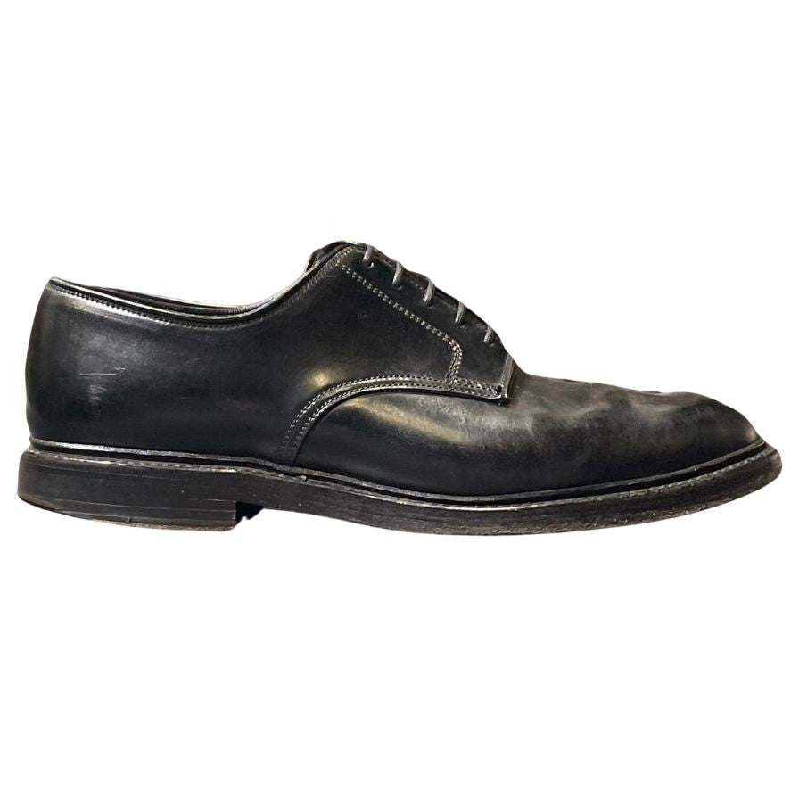 クロケット&ジョーンズ レザーシューズ グラスメア プレーントゥ コードバン ブラック メンズ サイズUK7E CROCKETT&JONES ビジネスシューズ 約26.0cm【LA】【中古】