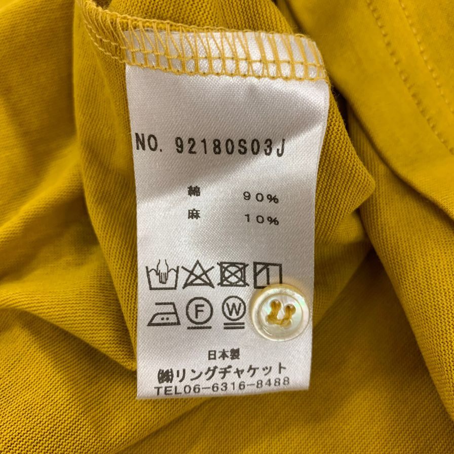 極美品◆リングヂャケット ポロシャツ 92180S03J M イエロー系 RING JACKET 【AFB13】