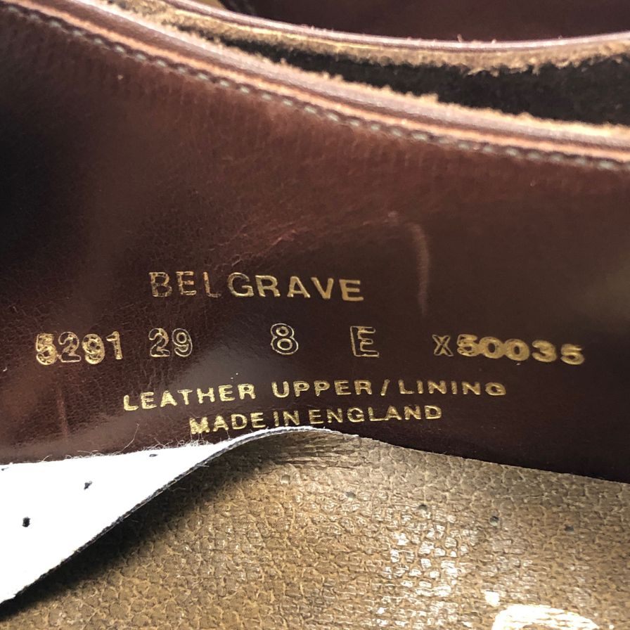 クロケット&ジョーンズ ベルグレイブ スウェード メンズ サイズ 8 ブラウン CROCKETT&JONES 約26.5cm【AFC41】