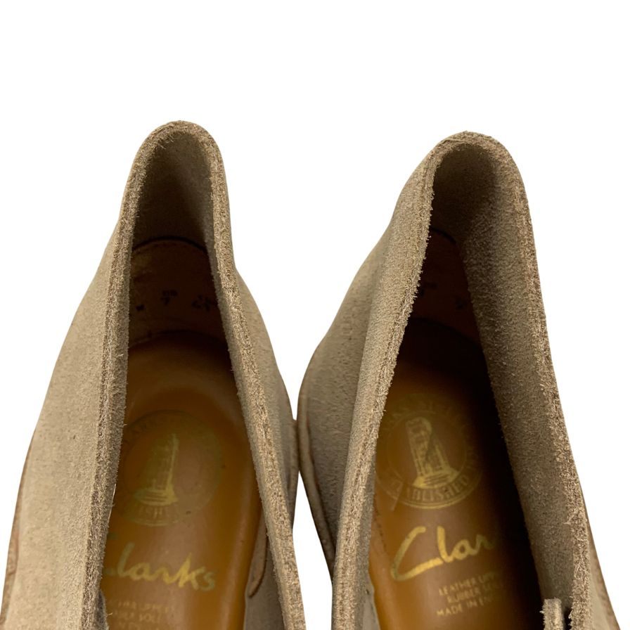 新品同様◆クラークス デザートブーツ スエード メンズ ベージュ サイズ7F Clarks【AFD3】