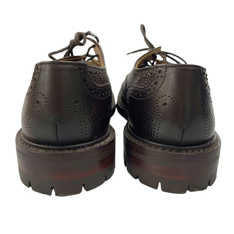 トリッカーズ レザーシューズ M6399 ギリーブローグ ブラウン グレインレザー カーフ コンビ メンズ サイズ9 Tricker's Gillie Brogues ビジネスシューズ 約27.5cm【LA】【中古】