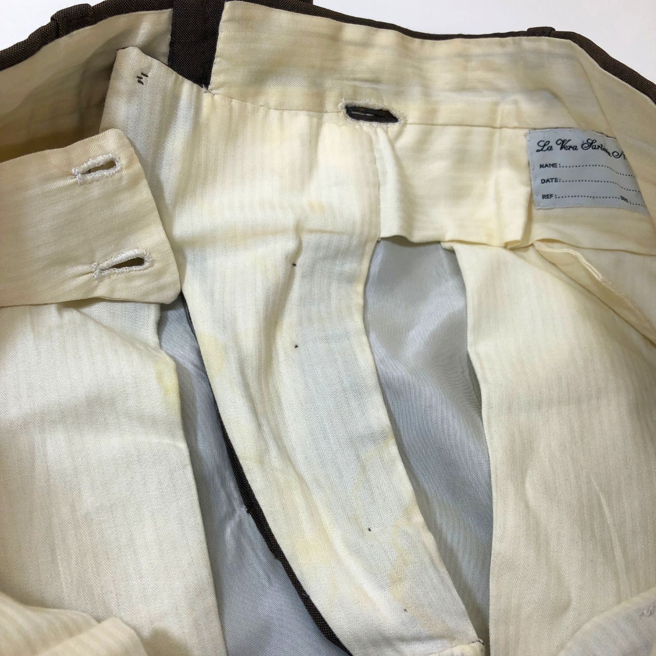 ラベラサルトリアナポレターナ 2B スーツ セットアップ ブラウン サイズ44 メンズ イタリア製 La Vera Sartoria Napoletana【AFB36】