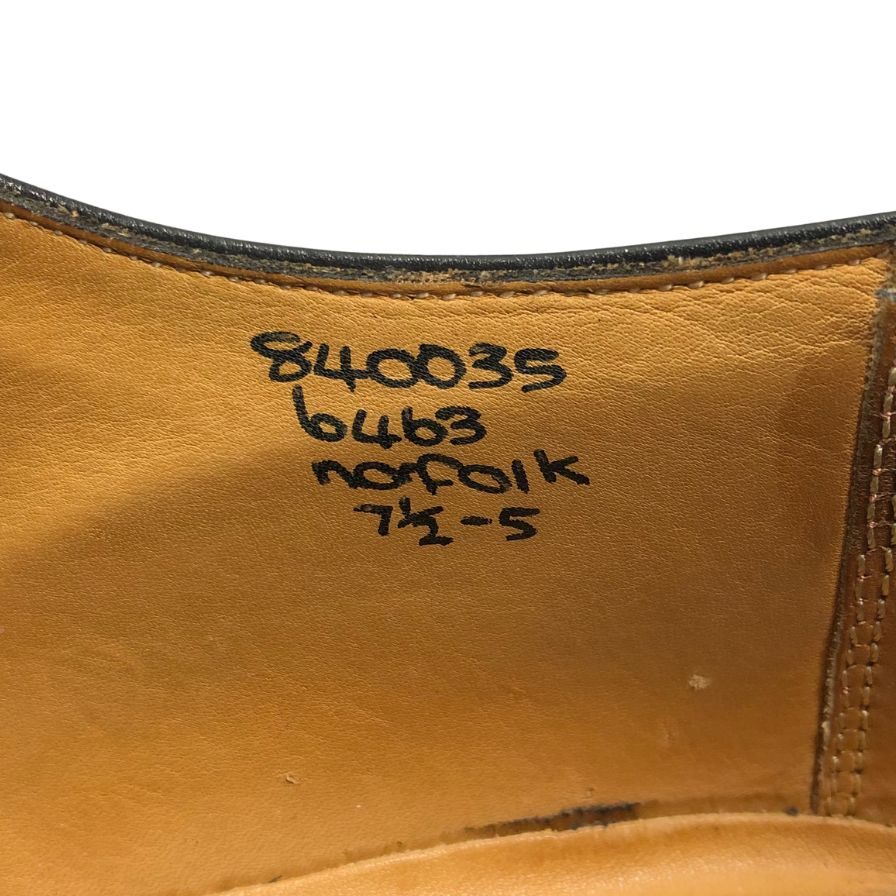 トリッカーズ レザーシューズ ノーフォーク フルブローグ ウィングチップ メンズ サイズ7.5 ブラック Tricker`s NORFOLK ビジネスシューズ 約26.0cm【LA】【中古】