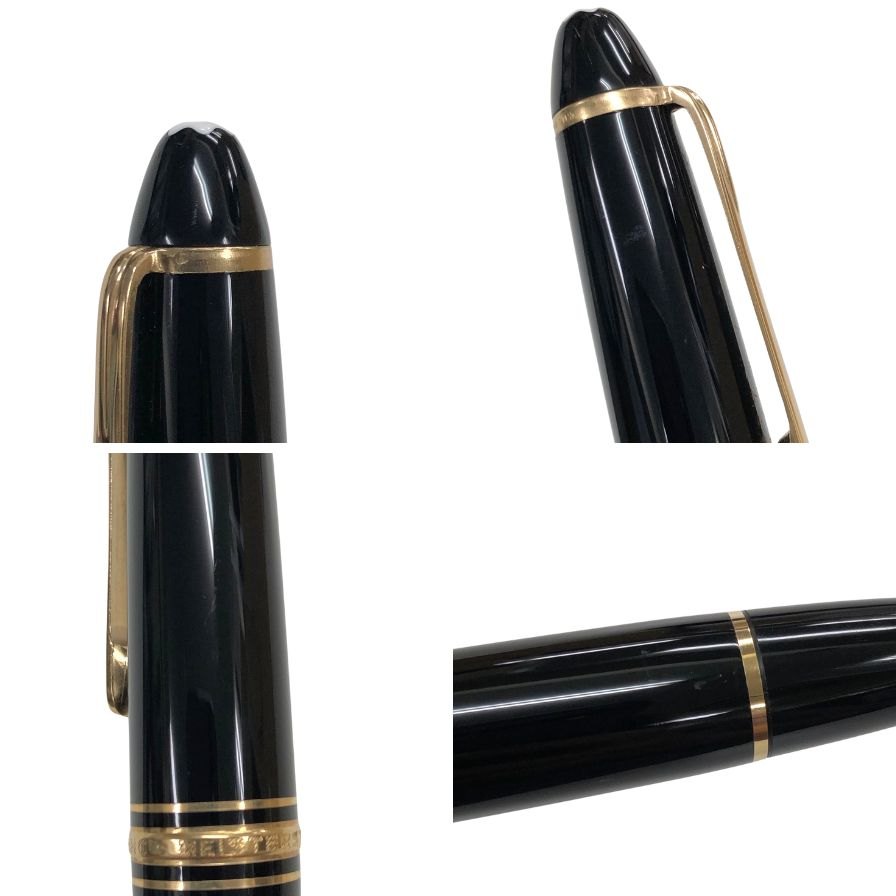 モンブラン 万年筆 マイスターシュテュック No.146 ペン先14K-585 4810 ブラック×ゴールド MONTBLANC【AFI6】