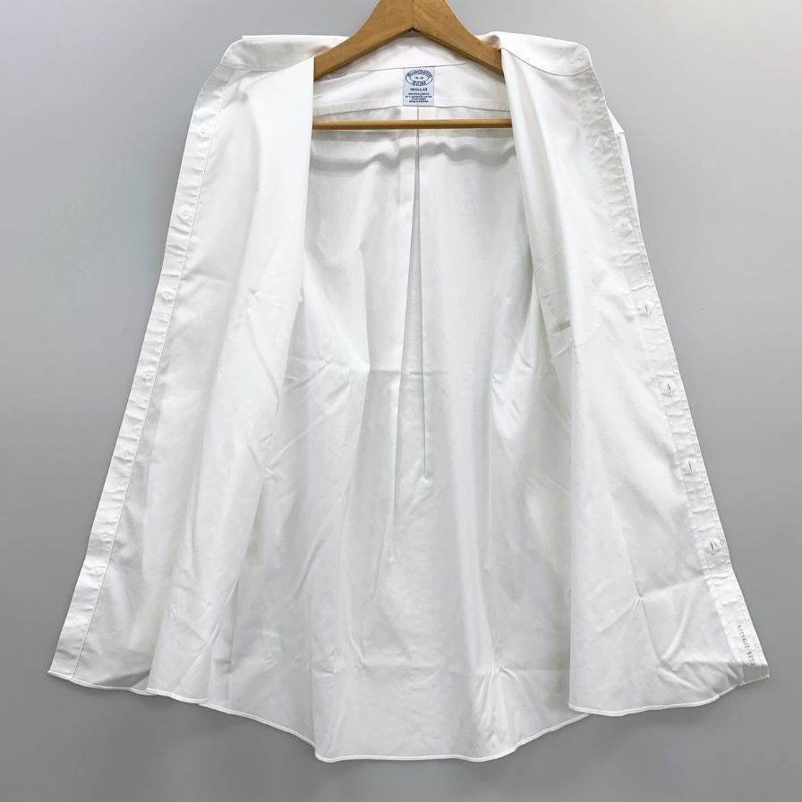 極美品◆ブルックスブラザーズ シャツ レギュラー 15-31 メンズ サイズ15 ホワイト BROOKS BROTHERS 【AFB38】
