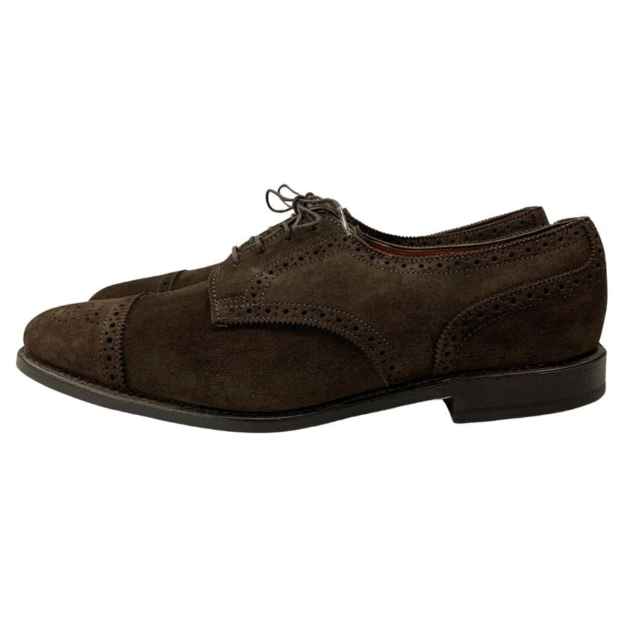 アレンエドモンズ レザーシューズ Sanford 6517 パンチドキャップ スエード ブラウン サイズ11 Allen Edmonds 約29.0cm【AFD14】
