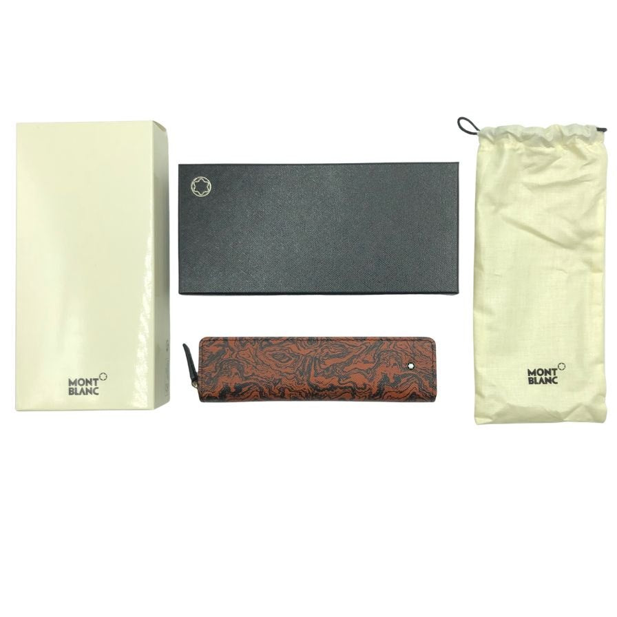 モンブラン ペンケース ヘリテージ マーブル ブラック ラウンドファスナー イタリア製 124473 Montblanc【AFI12】【中古】