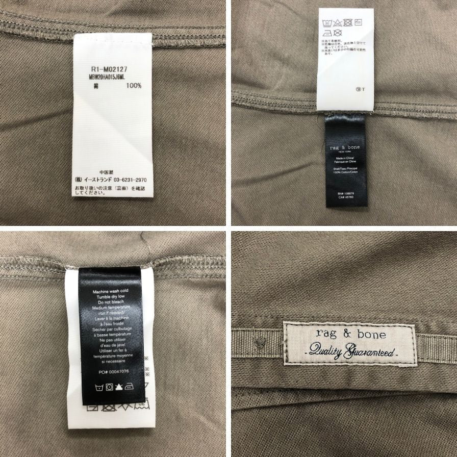 極美品◆ラグ&ボーン BDシャツ スチールボタン メンズ サイズM カーキ rag&bone 【AFB10】