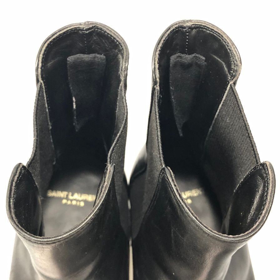 サンローラン パリ サイドゴアブーツ ブラック サイズ40 ブラック メンズ サイズ39 SAINT LAURENT PARIS 約24.0cm【AFC7】
