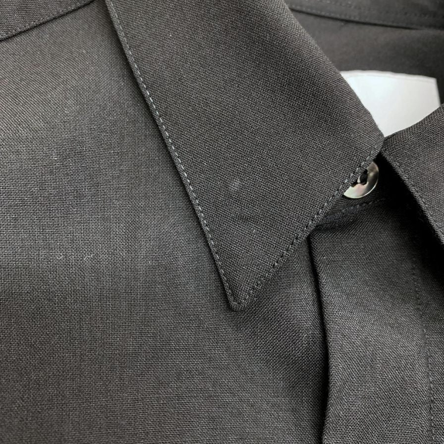 美品◆オーバーコート 長袖シャツ ブラック メンズ サイズ00 OVERCOAT 【AFB51】