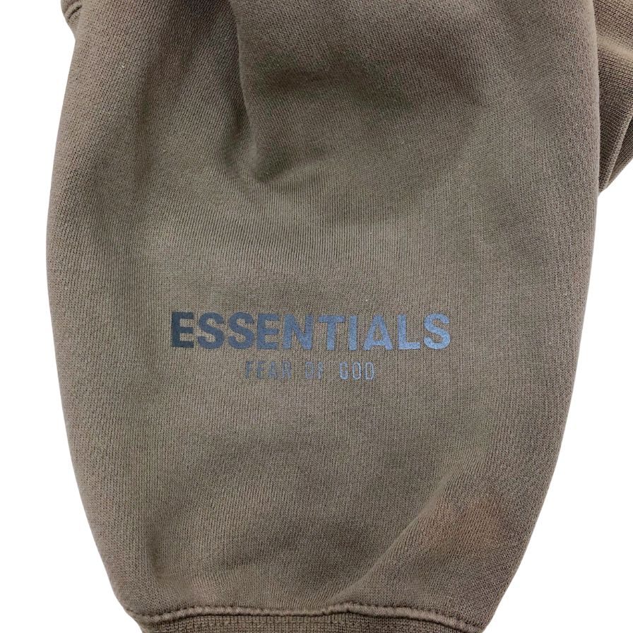 美品◆フィアオブゴッド エッセンシャルズ フロントロゴパーカー 裏起毛 メンズ サイズXL ブラウン系 Fear of God ESSENTIALS 【AFB19】