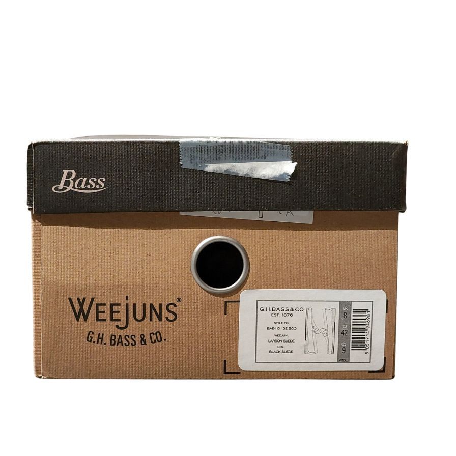 ジーエイチバス ローファー ウィージャンズ ラーソンスエード サイズ9 メンズ ブラック G.H.Bass&Co. WEEJUNS LARSON ローファー 約28.0cm【LA】【中古】