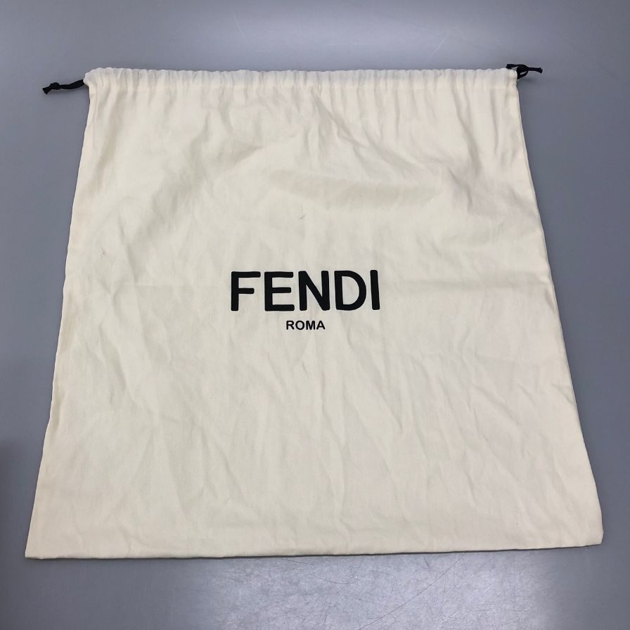 フェンディ FFスクエアクッション 総柄 ベージュ カシミヤ レディース 7AC043 FENDI【AFI28】【中古】