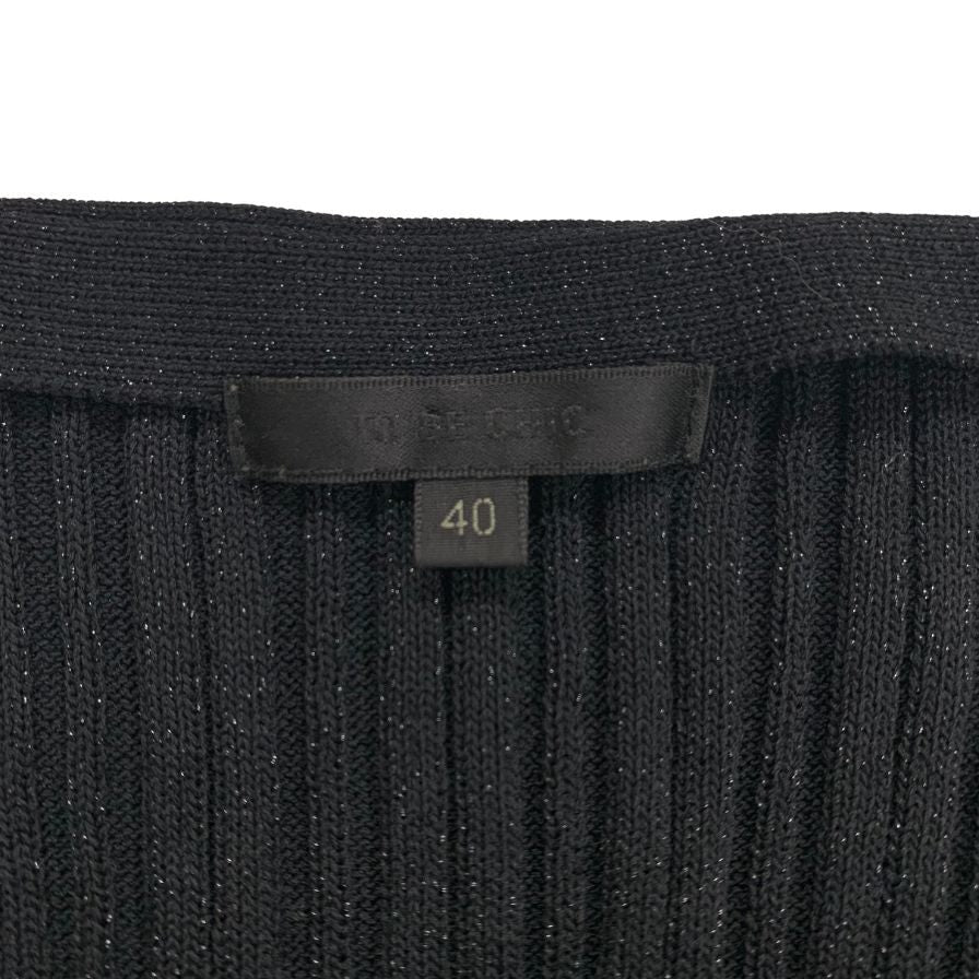 美品◆トゥービーシック ノースリーブワンピース ニット ブラック レディース サイズ40 TO BE CHIC 【AFB35】