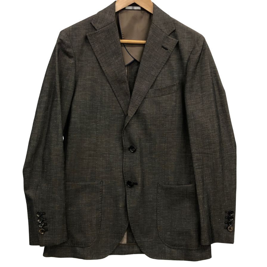 SUIT SELECT ウールテーラードジャケット Y5 ブラウン 中古◇スーツセレクト ウールリネン テーラードジャケット
