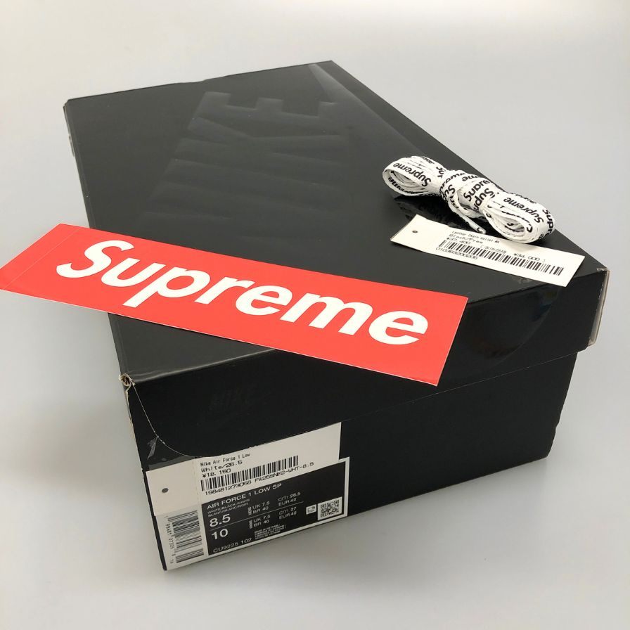 シュプリーム×ナイキ エアフォース 1 ロー ホワイト メンズ サイズ26.5㎝ CU9225-102 Supreme×NIKE 約26.5cm【AFD6】
