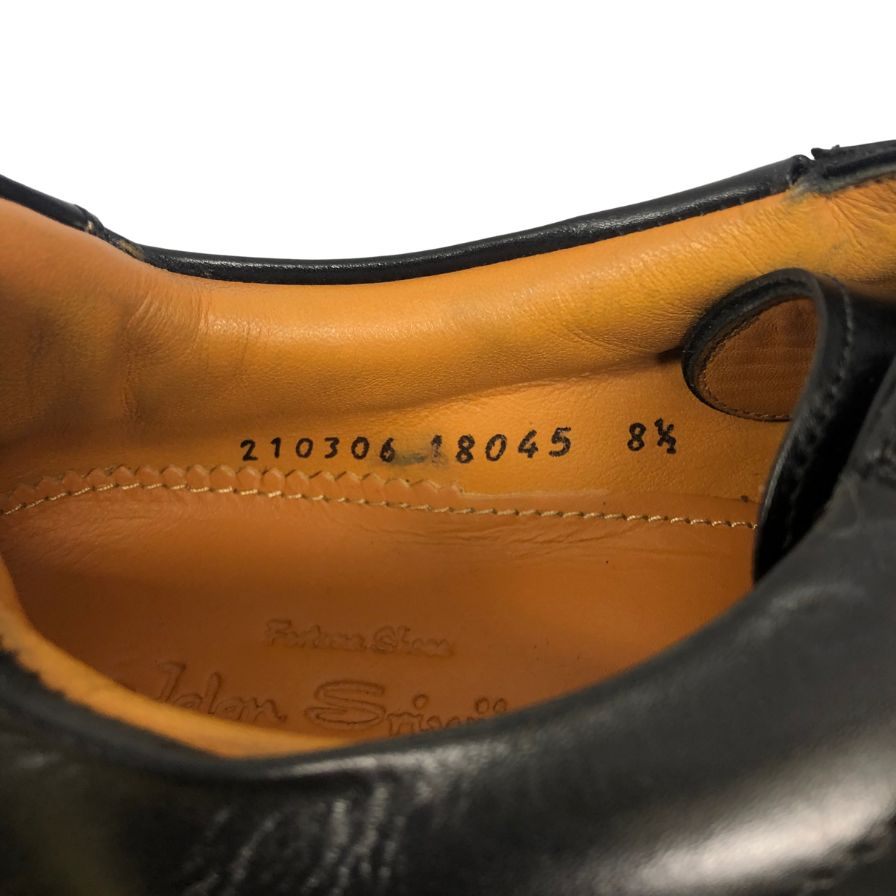 ジャランスリウァヤ レザースニーカー インテリジェンス シューズ 210306 カーフ ブラック サイズ8.5 メンズ Jalan Sriwijaya Intelligence Shoes 約27.5cm【AFD13】