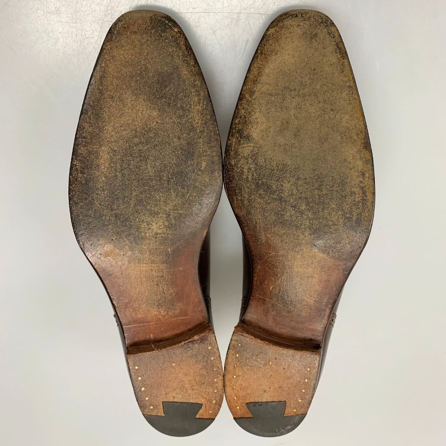 クロケット&ジョーンズ レースアップシューズ ハンドグレードライン エンデル ブラウン サイズUK7D CROCKETT&JONES ENDELL ビジネスシューズ 約25.5cm【LA】【中古】