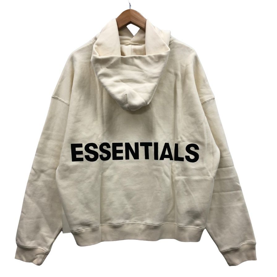 新品同様◆フィアオブゴッド エッセンシャルズ パーカー ロゴ メンズ サイズL ベージュ Fear of God ESSENTIALS 【AFB23】