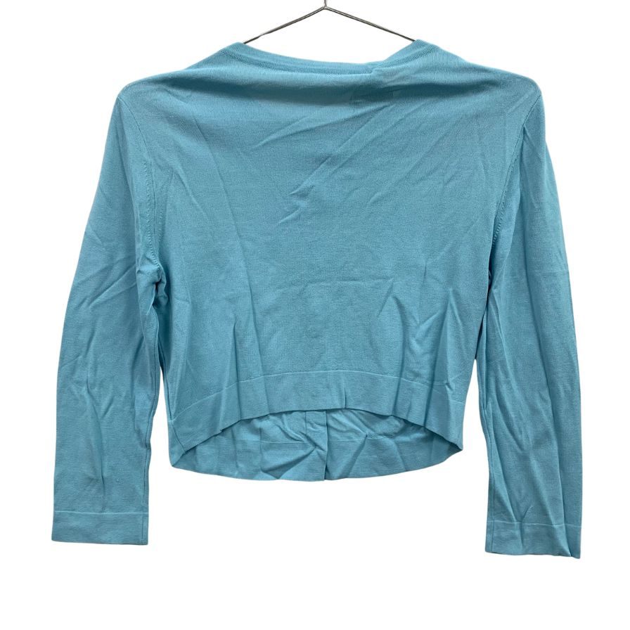 美品◆フォクシー 長袖カーディガン アッパースタンダード 36823 レーヨン ブルー系 レディース サイズ38 FOXEY 【AFB36】