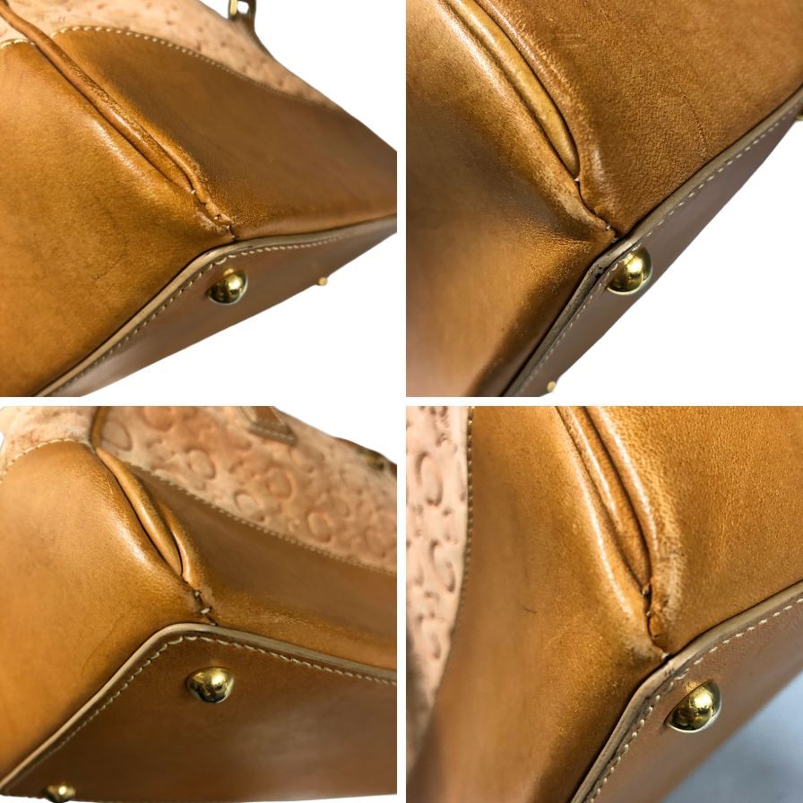 セリーヌ ハンドバッグ マカダム スエード×レザー レディース ピンクベージュ CELINE【AFE9】