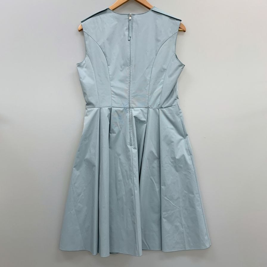 中古■フォクシー ワンピース ポリエステル エレガント スリム ドレス Aライン 27375 ライトブルー レディース サイズ42 FOXEY 【AFB10】