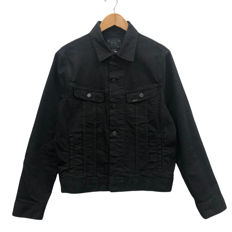 美品◆ポロラルフローレン デニムジャケット チュニジア製 ブラック サイズM POLO RALPH LAUREN 【AFB44】