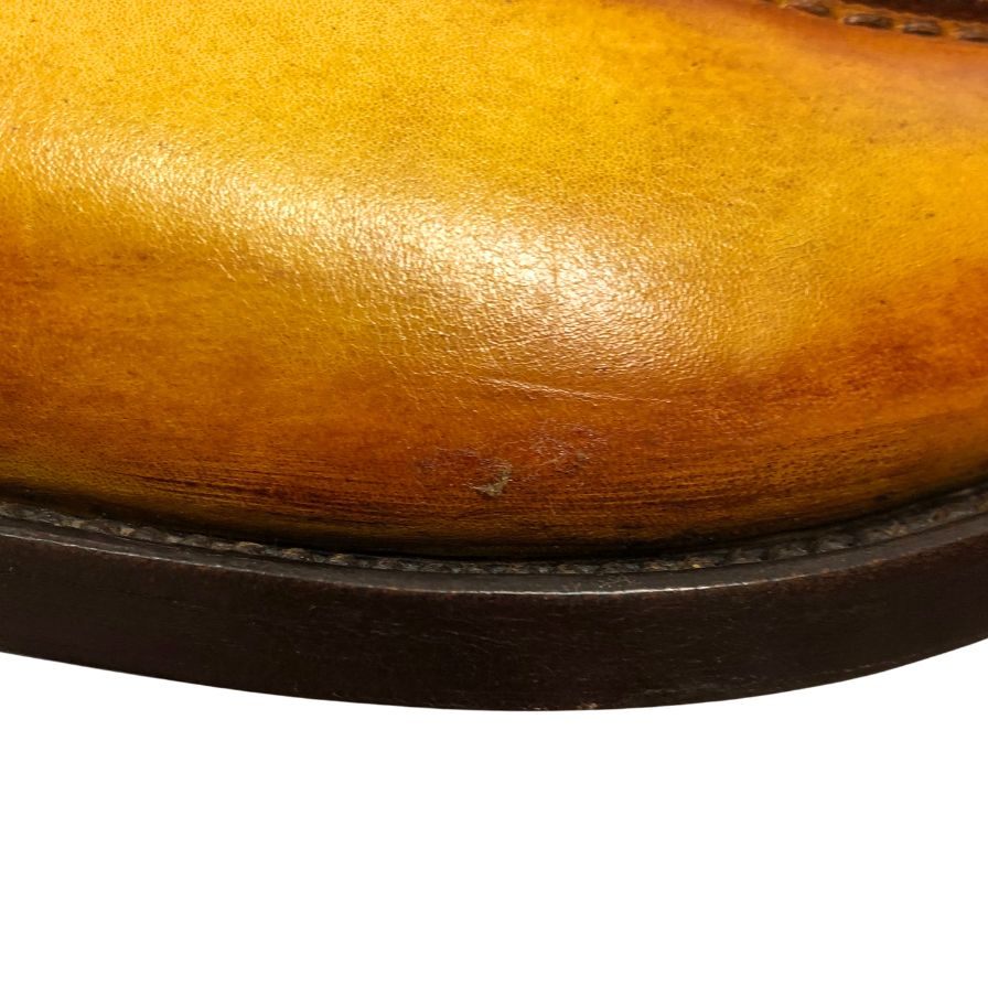 フランチェスコ ベニーニョ レザーシューズ 3738 Uチップ ブラウン サイズ6.5 メンズ Francesco Benigno 約25.0cm【AFC45】