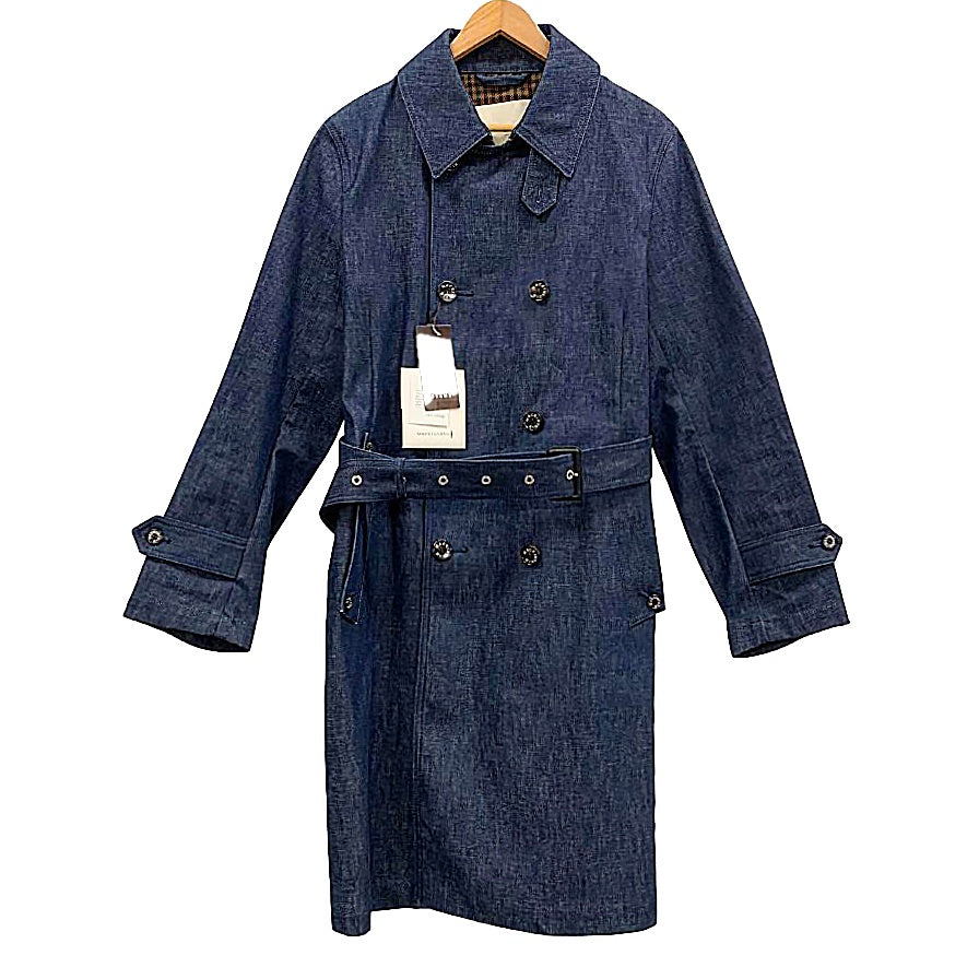 新品同様◆マッキントッシュ × ビームス トレンチコート モンクトン デニム メンズ サイズ38 MACKINTOSH BEAMS MONKTON DNM 【AFB20】