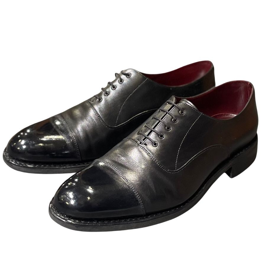 パラブーツ レザーシューズ ストレートチップ クレマンソー メンズ サイズUK8 ブラック PARABOOT CLEMENCEAU ビジネスシューズ 約27.0cm【LA】【中古】