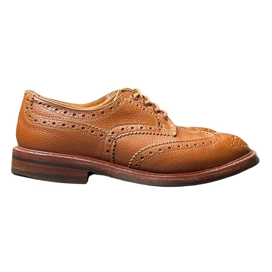 トリッカーズ レザーシューズ バートン グレインレザー ブラウン メンズ サイズUK7.5 Tricker's ビジネスシューズ 約26.5cm【LA】【中古】