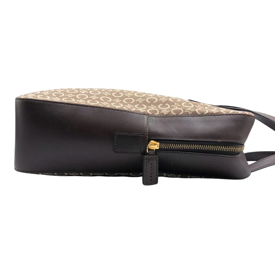 セリーヌ トートバッグ C マカダム キャンバス × レザー ハンド ベージュ CELINE【AFE3】