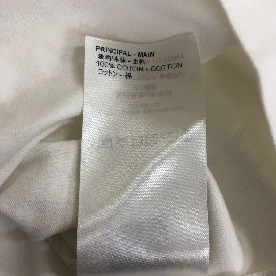 美品◆ルイヴィトン Tシャツ アップサイドダウン ビッグロゴ ホワイト メンズ サイズL Louis Vuitton 【AFB25】