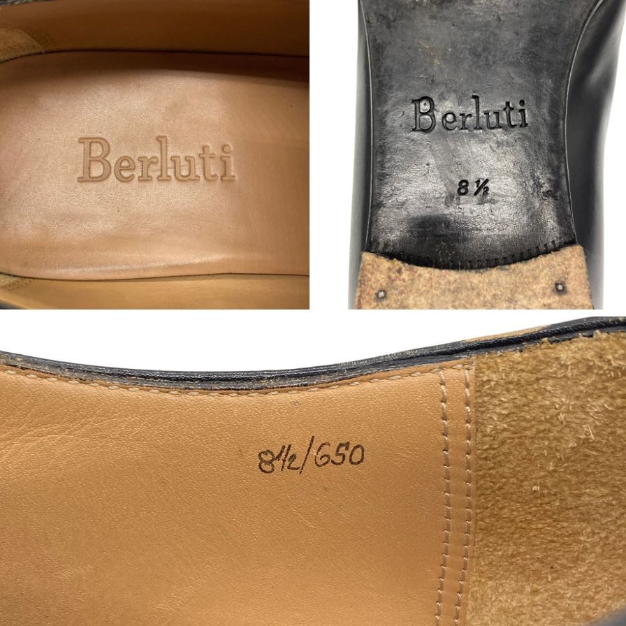 ベルルッティ ALESSANDRO レザーシューズ メンズ サイズ8.5 ブラック Berluti 約27.0cm【AFC40】